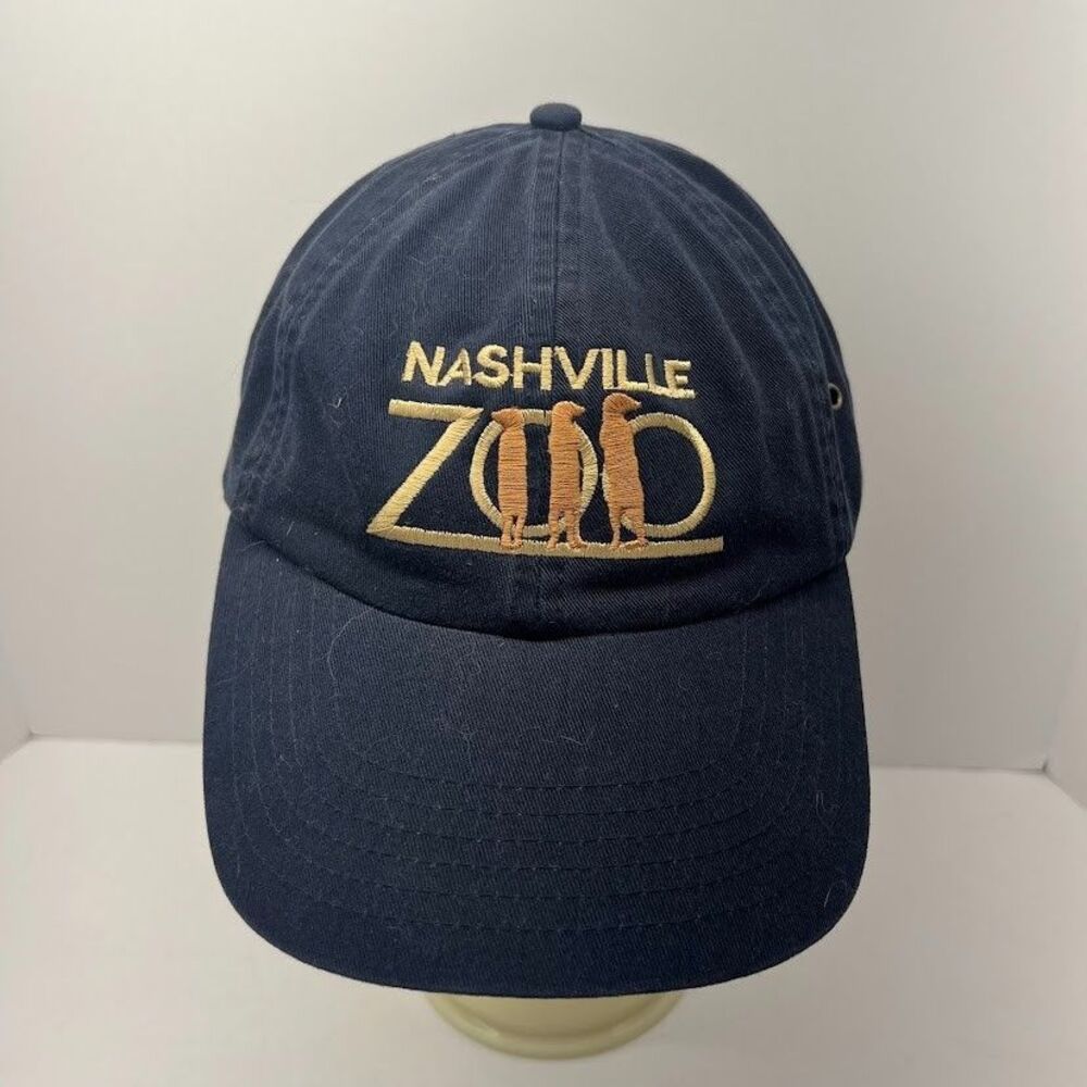 Vintage Nashville Tennessee‎ Zoo Meerkats Adjustable Strap Back Blue Hat Cap